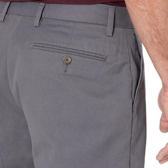 Amazon Essentials Men's Grey Classic-Fit Wrinkle-Resistant Pants Size 34 NWOT - Picture 3 of 12